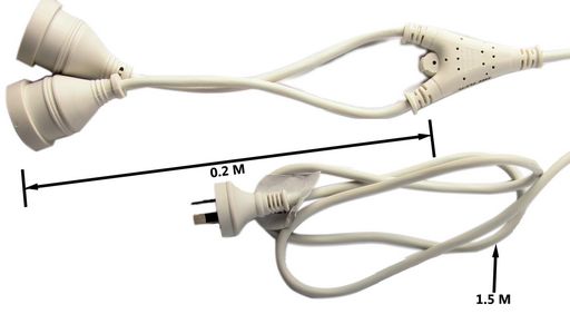 Y EXTENSION POWER LEAD WHITE